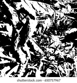Ink Print Distress Background . Grunge Texture. Abstract Black and white illustration. Vector.