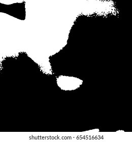 Ink Print Distress Background . Grunge Texture. Abstract Black and white illustration. Vector.