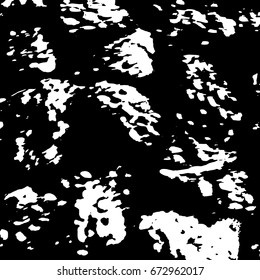 Ink Print Distress Background . Grunge Texture. Abstract Black and white illustration. Vector.