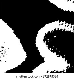 Ink Print Distress Background . Grunge Texture. Abstract Black and white illustration. Vector.