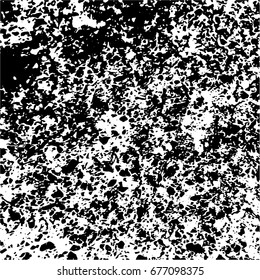 Ink Print Distress Background . Grunge Texture. Abstract Black and white illustration. Vector.