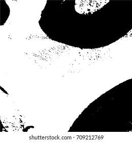 Ink Print Distress Background . Grunge Texture. Abstract Black and white illustration. Vector.