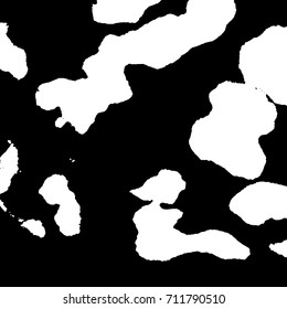 Ink Print Distress Background . Grunge Texture. Abstract Black and white illustration. Vector.