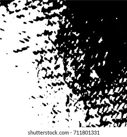 Ink Print Distress Background . Grunge Texture. Abstract Black and white illustration. Vector.