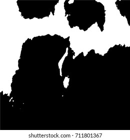 Ink Print Distress Background . Grunge Texture. Abstract Black and white illustration. Vector.