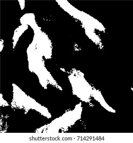 Ink Print Distress Background . Grunge Texture. Abstract Black and white illustration. Vector.