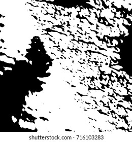 Ink Print Distress Background . Grunge Texture. Abstract Black and white illustration. Vector.