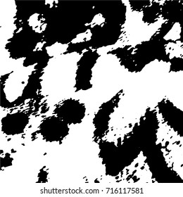 Ink Print Distress Background . Grunge Texture. Abstract Black and white illustration. Vector.