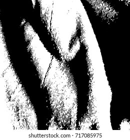 Ink Print Distress Background . Grunge Texture. Abstract Black and white illustration. Vector.