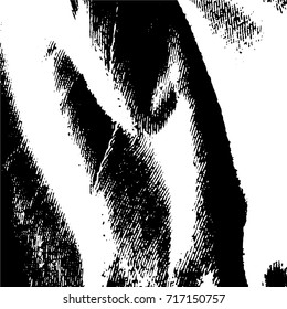 Ink Print Distress Background . Grunge Texture. Abstract Black and white illustration. Vector.