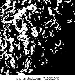 Ink Print Distress Background . Grunge Texture. Abstract Black and white illustration. Vector.