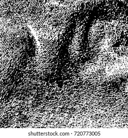 Ink Print Distress Background . Grunge Texture. Abstract Black and white illustration. Vector.