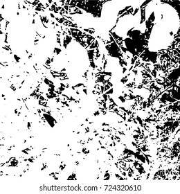 Ink Print Distress Background . Grunge Texture. Abstract Black and white illustration. Vector.
