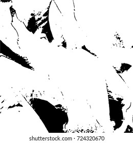 Ink Print Distress Background . Grunge Texture. Abstract Black and white illustration. Vector.