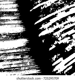 Ink Print Distress Background . Grunge Texture. Abstract Black and white illustration. Vector.