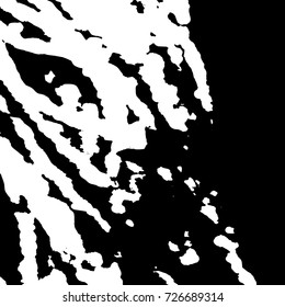 Ink Print Distress Background . Grunge Texture. Abstract Black and white illustration. Vector.