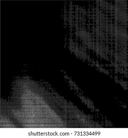 Ink Print Distress Background . Grunge Texture. Abstract Black and white illustration. Vector.