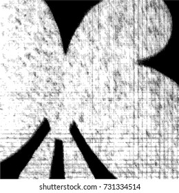 Ink Print Distress Background . Grunge Texture. Abstract Black and white illustration. Vector.