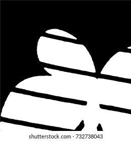 Ink Print Distress Background . Grunge Texture. Abstract Black and white illustration. Vector.