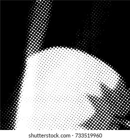 Ink Print Distress Background . Grunge Texture. Abstract Black and white illustration. Vector.