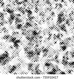 Ink Print Distress Background . Grunge Texture. Abstract Black and white illustration. Vector.