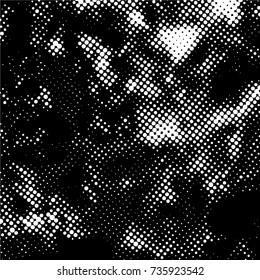 Ink Print Distress Background . Grunge Texture. Abstract Black and white illustration. Vector.