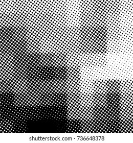 Ink Print Distress Background . Grunge Texture. Abstract Black and white illustration. Vector.