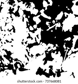 Ink Print Distress Background . Grunge Texture. Abstract Black and white illustration. Vector.