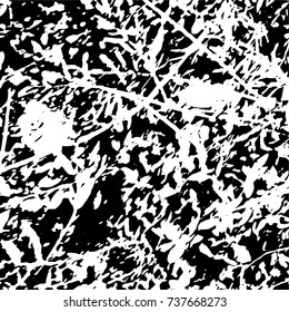 Ink Print Distress Background . Grunge Texture. Abstract Black and white illustration. Vector.