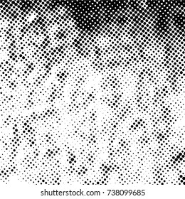 Ink Print Distress Background . Grunge Texture. Abstract Black and white illustration. Vector.