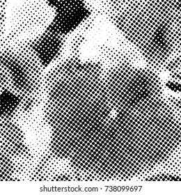 Ink Print Distress Background . Grunge Texture. Abstract Black and white illustration. Vector.