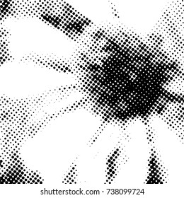 Ink Print Distress Background . Grunge Texture. Abstract Black and white illustration. Vector.