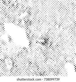 Ink Print Distress Background . Grunge Texture. Abstract Black and white illustration. Vector.