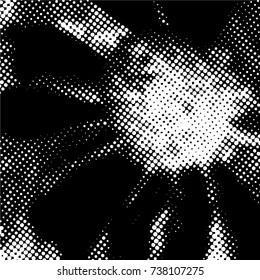 Ink Print Distress Background . Grunge Texture. Abstract Black and white illustration. Vector.