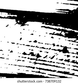Ink Print Distress Background . Grunge Texture. Abstract Black and white illustration. Vector.