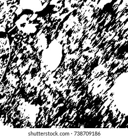 Ink Print Distress Background . Grunge Texture. Abstract Black and white illustration. Vector.