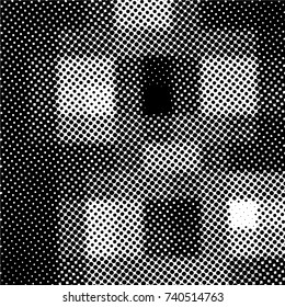 Ink Print Distress Background . Grunge Texture. Abstract Black and white illustration. Vector.