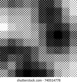 Ink Print Distress Background . Grunge Texture. Abstract Black and white illustration. Vector.