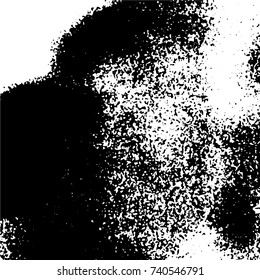 Ink Print Distress Background . Grunge Texture. Abstract Black and white illustration. Vector.
