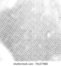 Ink Print Distress Background . Grunge Texture. Abstract Black and white illustration. Vector.