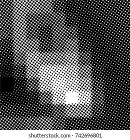 Ink Print Distress Background . Grunge Texture. Abstract Black and white illustration. Vector.