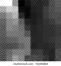 Ink Print Distress Background . Grunge Texture. Abstract Black and white illustration. Vector.