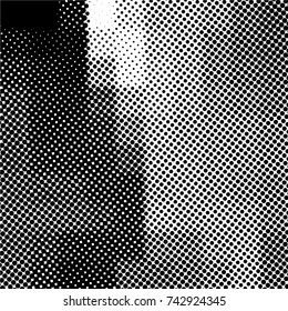 Ink Print Distress Background . Grunge Texture. Abstract Black and white illustration. Vector.