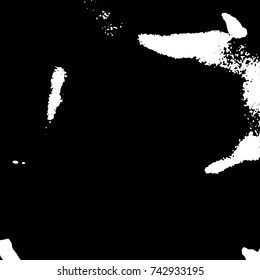 Ink Print Distress Background . Grunge Texture. Abstract Black and white illustration. Vector.