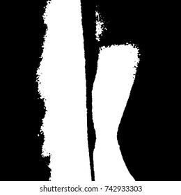 Ink Print Distress Background . Grunge Texture. Abstract Black and white illustration. Vector.