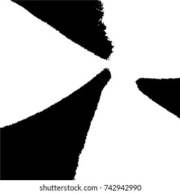 Ink Print Distress Background . Grunge Texture. Abstract Black and white illustration. Vector.
