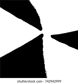 Ink Print Distress Background . Grunge Texture. Abstract Black and white illustration. Vector.