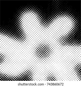 Ink Print Distress Background . Grunge Texture. Abstract Black and white illustration. Vector.