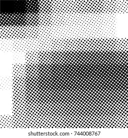 Ink Print Distress Background . Grunge Texture. Abstract Black and white illustration. Vector.