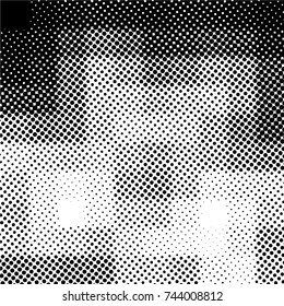 Ink Print Distress Background . Grunge Texture. Abstract Black and white illustration. Vector.